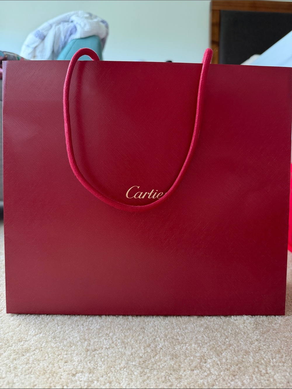 Cartier Burgundy Red Shopping bag